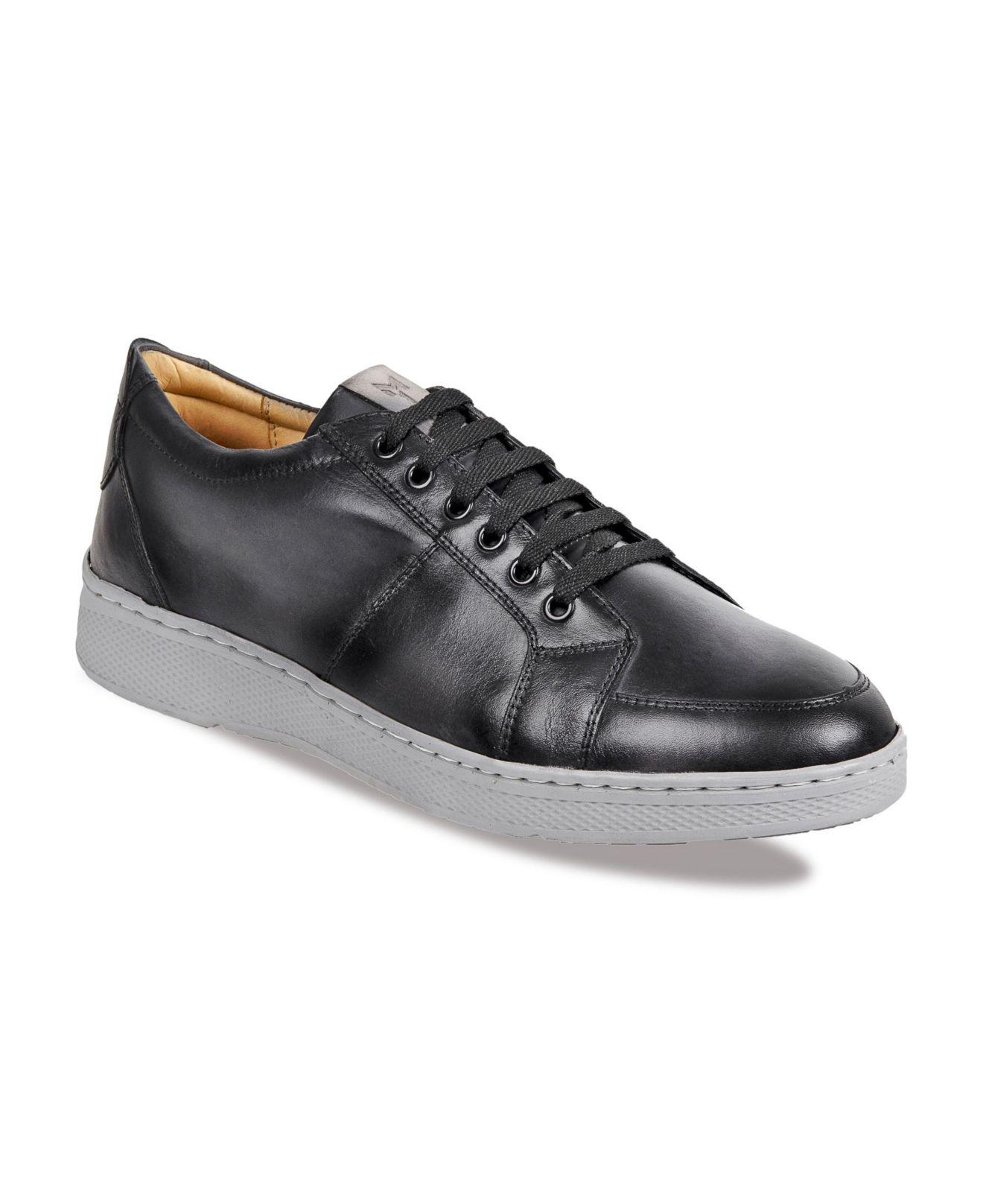 Sandro Moscoloni Leather Moc Front Sneaker in Charcoal (Gray) for Men ...