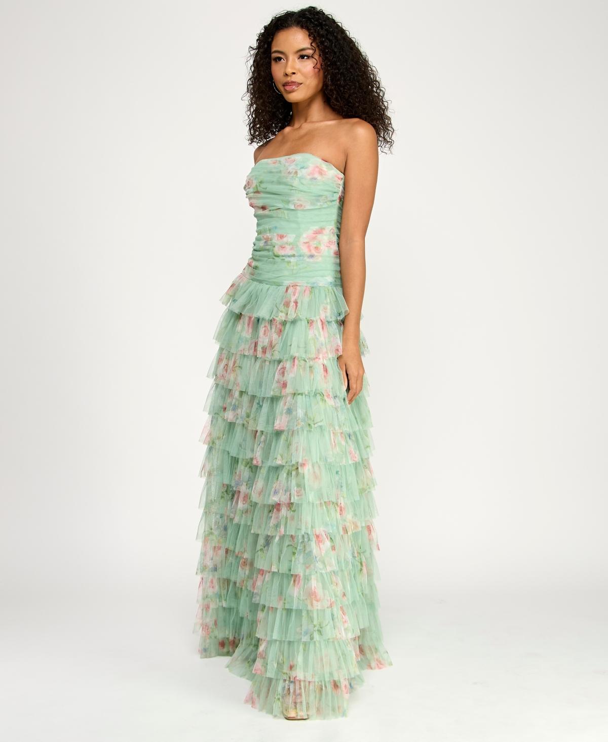 slim fit dress slacks b. darlin teal strappy back satin gown – The SheShop (Birmingham) main image 1