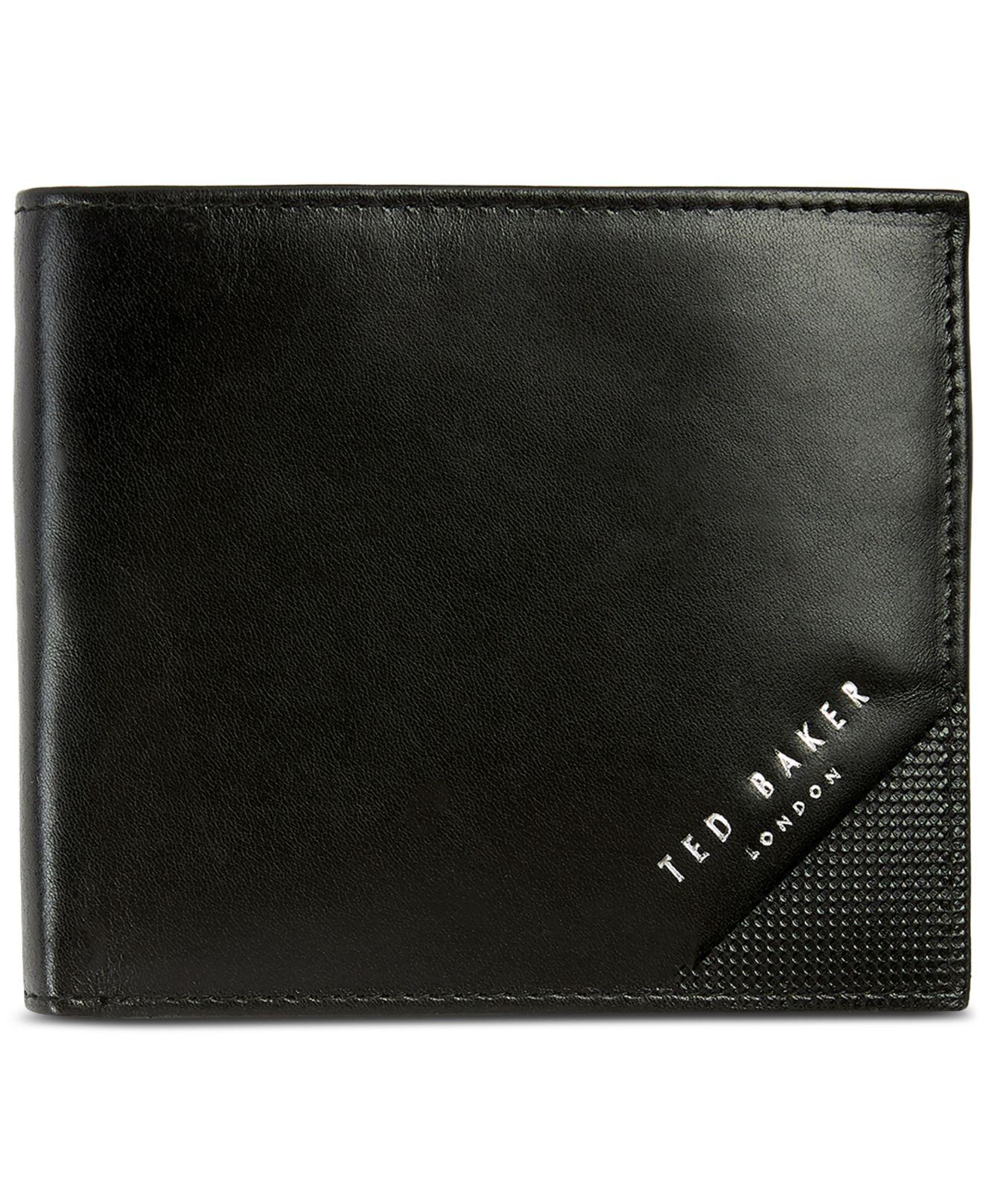 Ted Baker Embossed Corner Logo Wallet in Black for Men Lyst