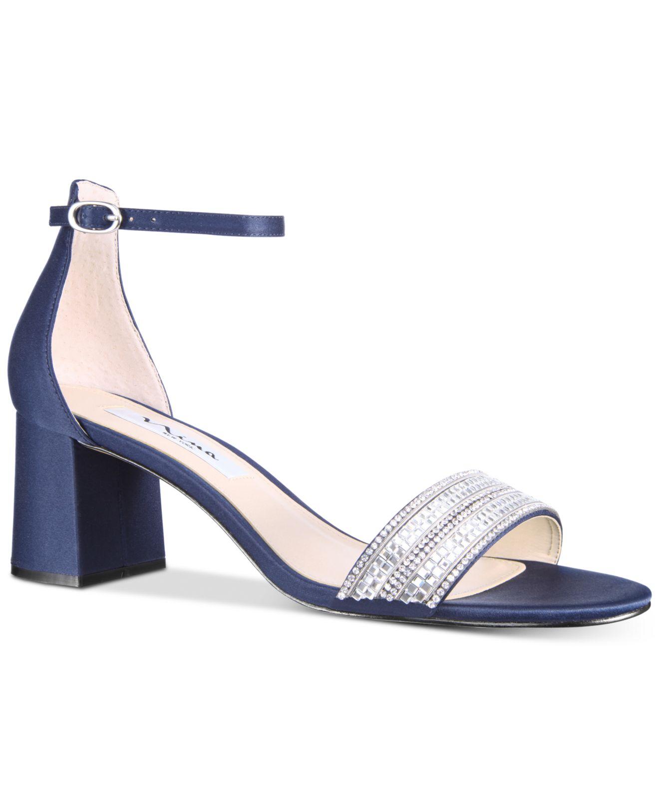 Nina Elenora Embellished Sandal in Navy 