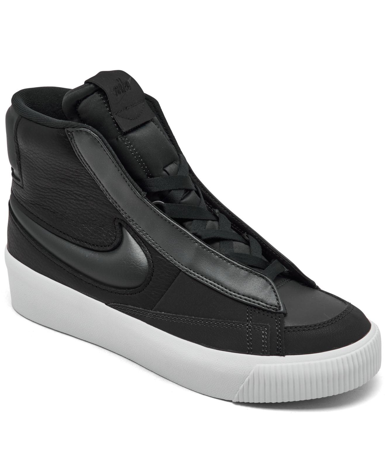 Nike Blazer Mid Victory Casual Sneakers From Finish Line in Black | Lyst