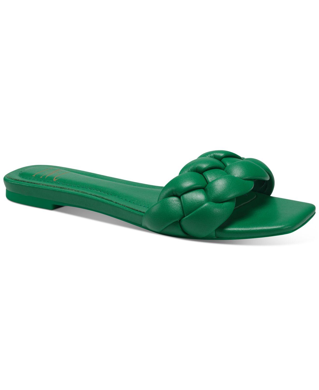 INC International Concepts Partee Braided Flat Sandals, Created For Macy's  in Green | Lyst