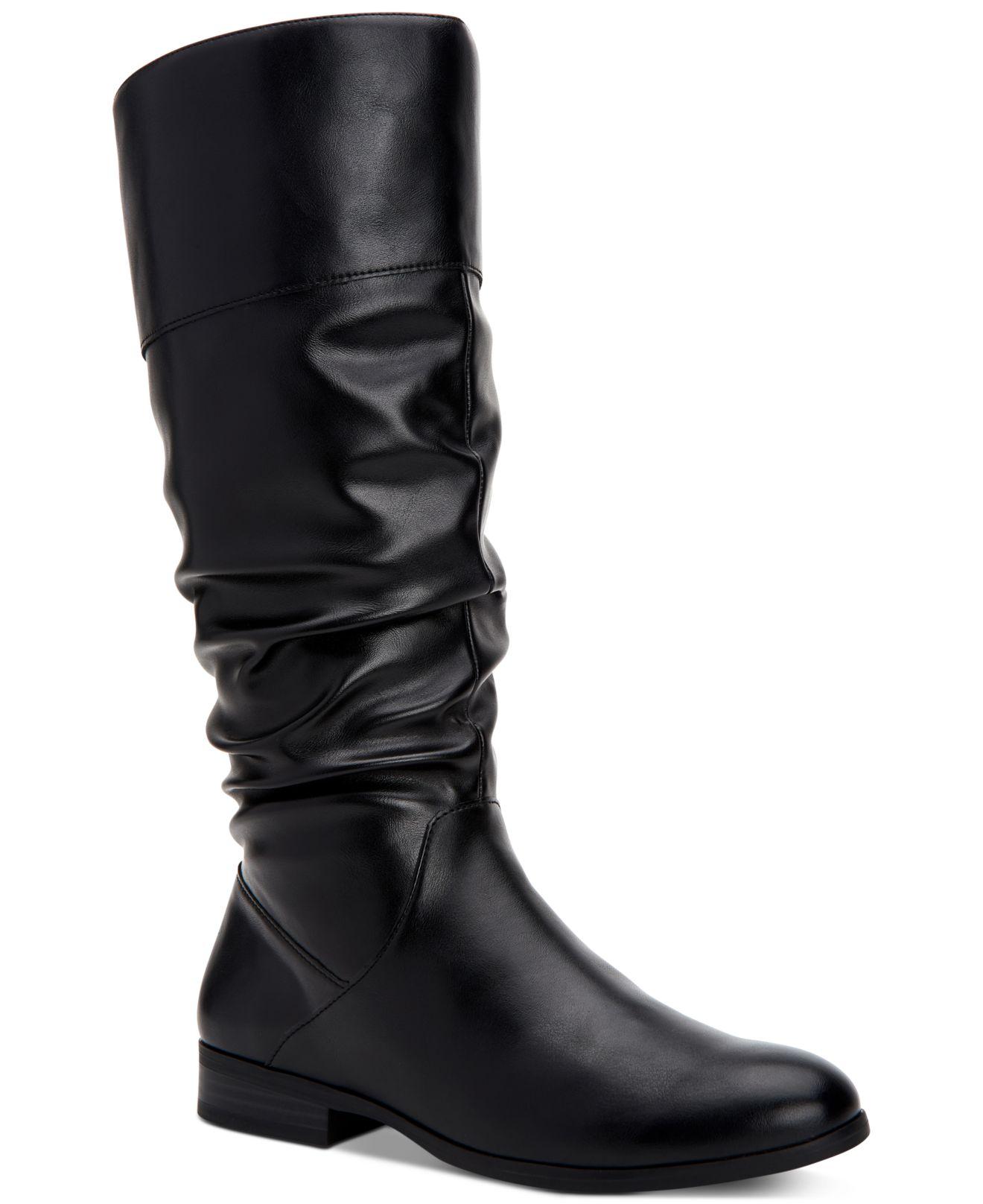 Style & Co. Kelimae Wide-calf Scrunched Boots, Created For Macy's in ...