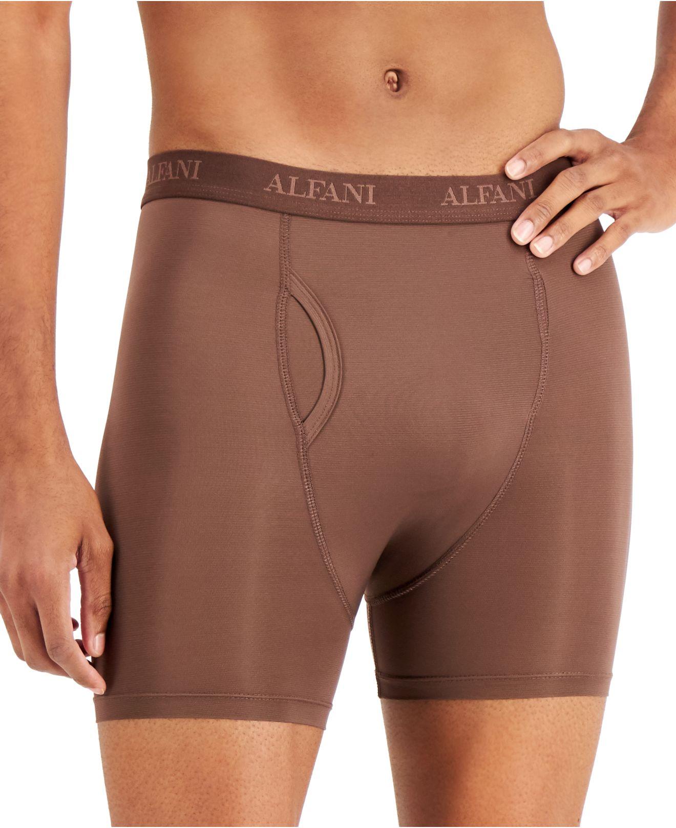 Alfani Air Mesh Quick-dry Moisture-wicking Boxer Briefs, Created For Macy's  in Brown for Men