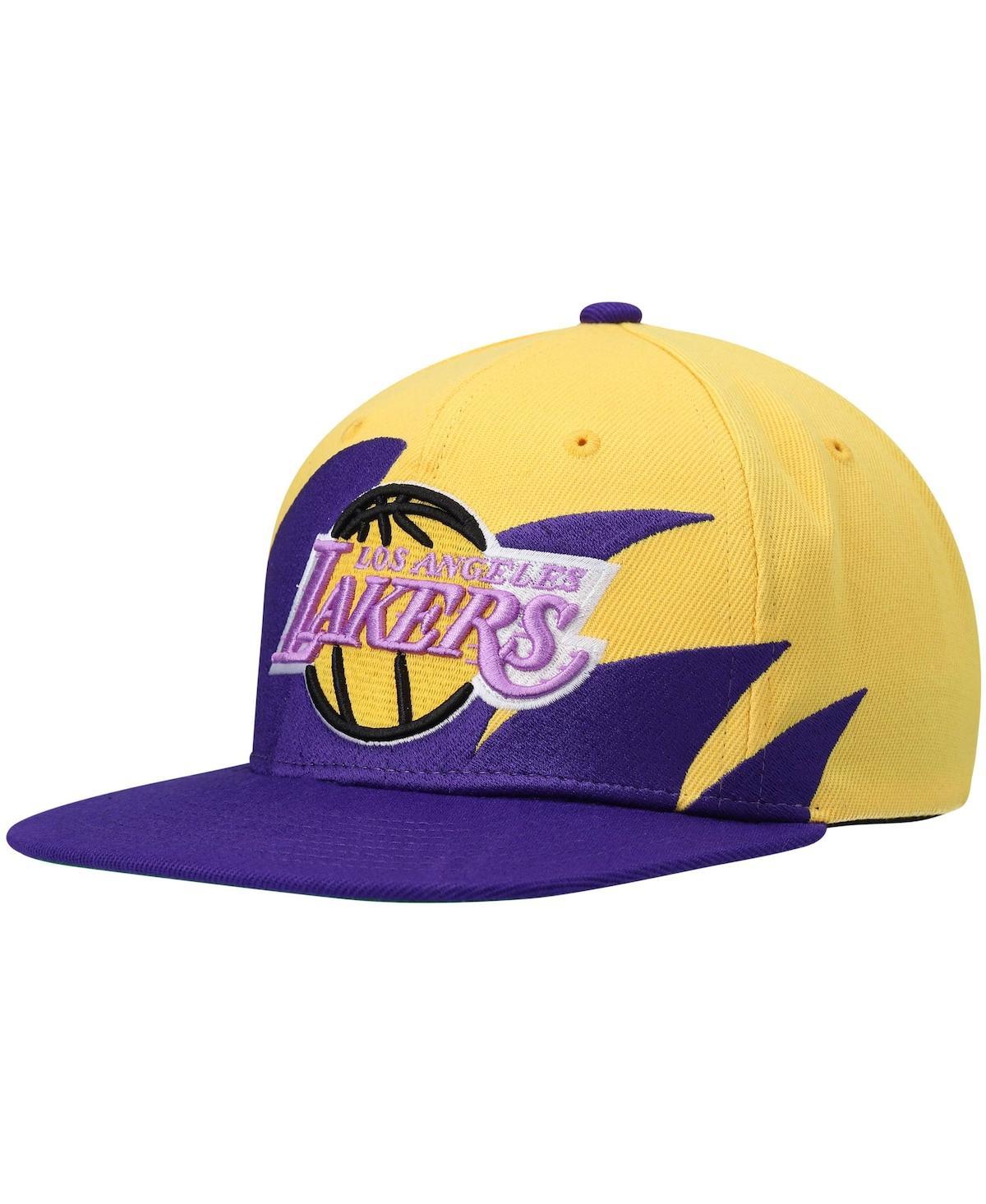 Mitchell & Ness Men's White and Purple Los Angeles Lakers 1985 NBA World  Champions Hardwood Classics Snapback Adjustable Hat