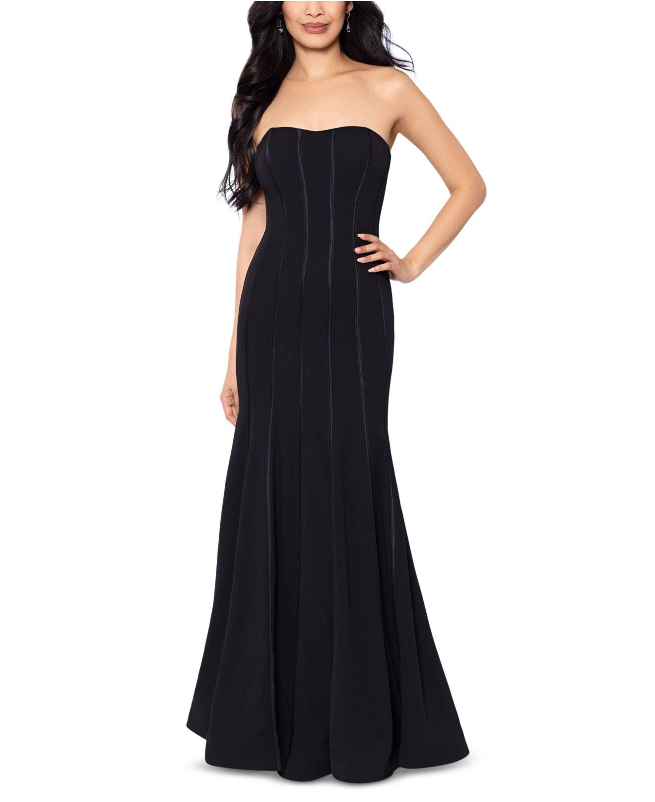 Xscape Long Strapless Mermaid Dress in Blue Lyst
