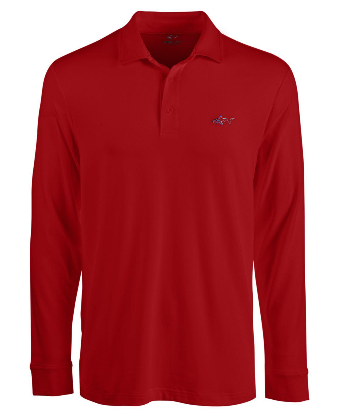 bright crimson polo shirt