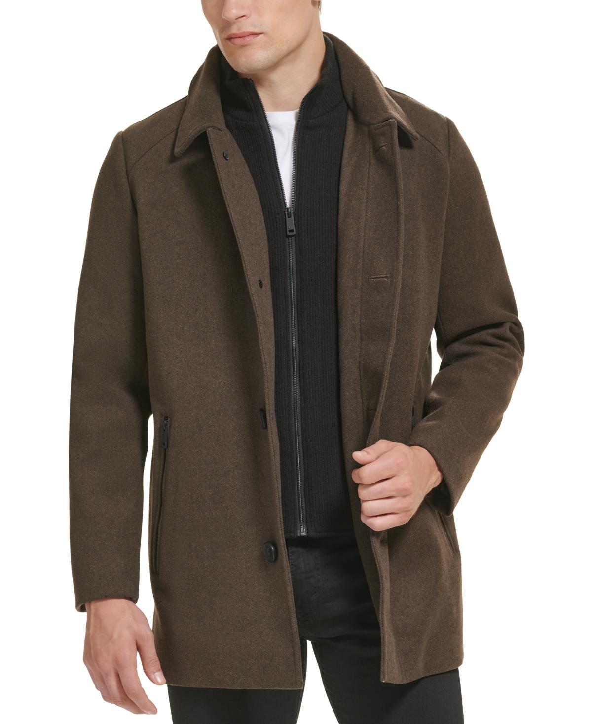 Coyle rib top knit bib coat