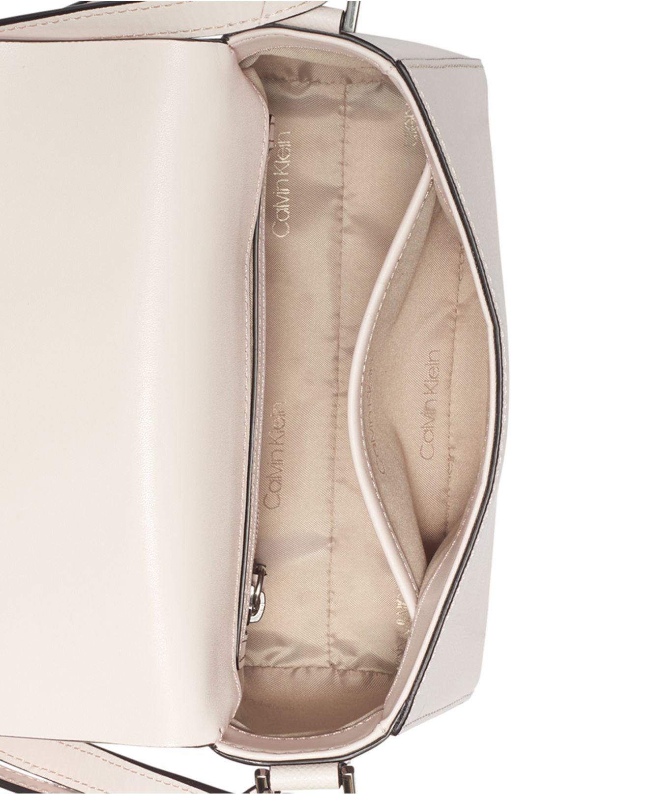 calvin klein clara leather crossbody