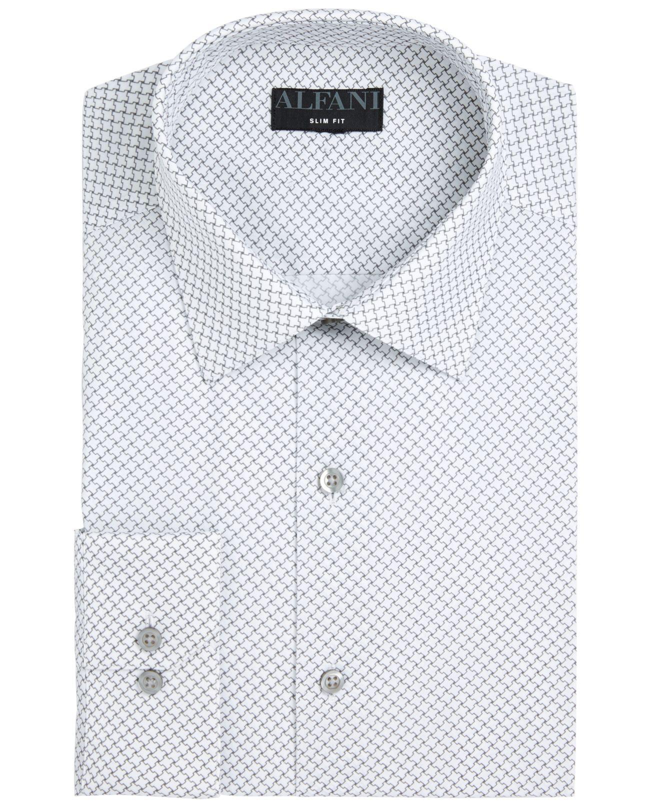 Alfani Cotton Classic/regular Fit Dress Shirt, Created For Macy's in