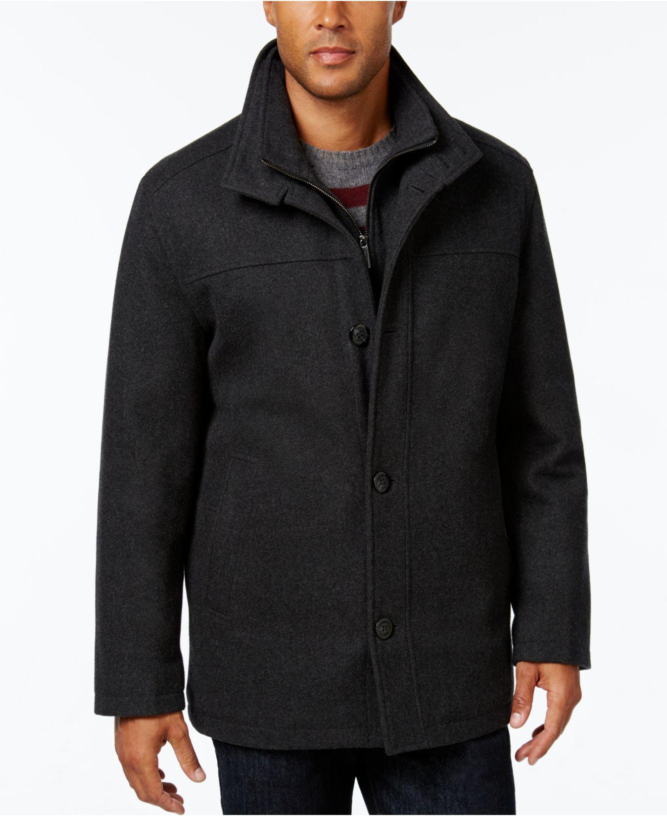 Lyst London Fog Men's Woolblend Layered Car Coat in Black for Men