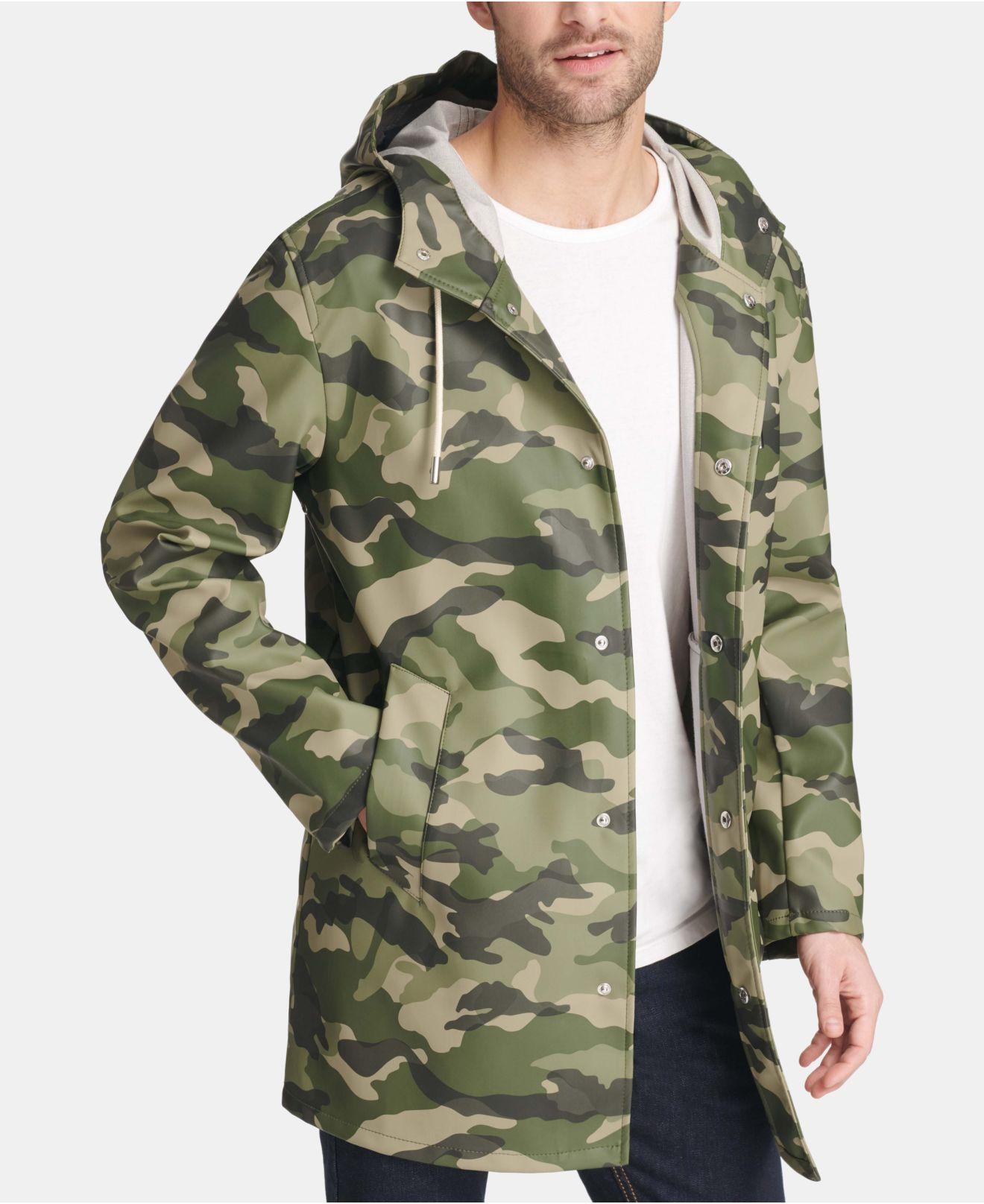 Tommy Hilfiger Synthetic Midlength Rain Jacket, Created For Macy's in