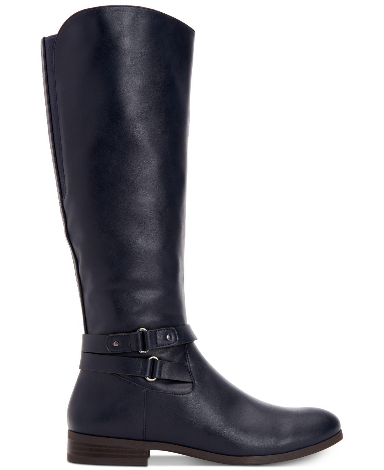 macys navy boots