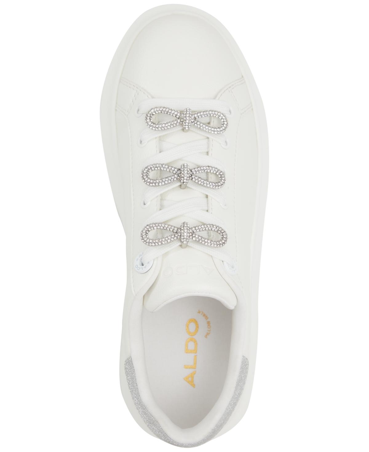 ALDO Merrick Embellished Lace-up Sneakers in White | Lyst ALDO Merrick Embellished Lace-up Sneakers in White | Lyst