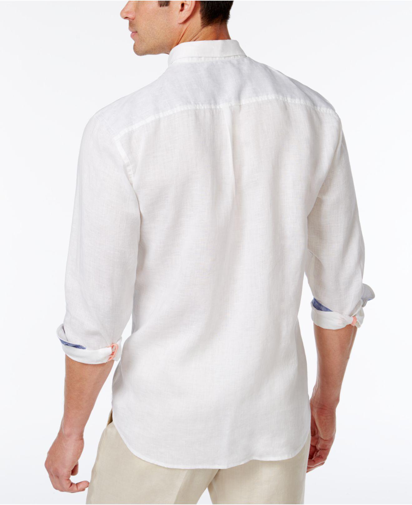 Tommy Bahama Men's Artist Stotle Floralprint Linen Shirt in White for