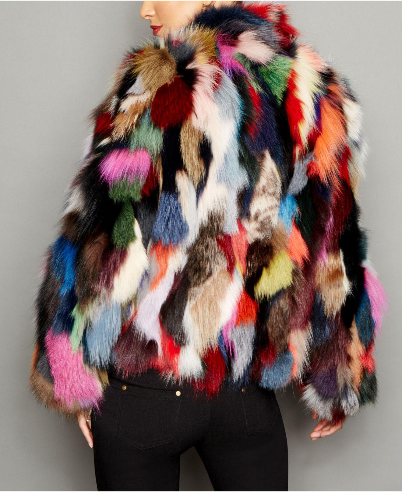 The Fur Vault Pieced Fox Fur Cropped Jacket Lyst