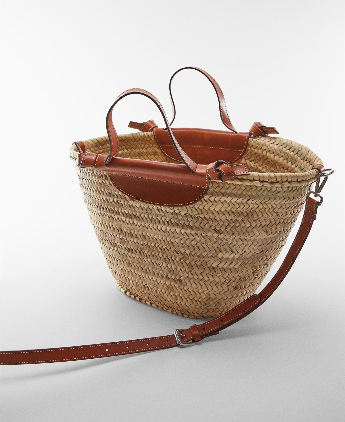 Mango Bucket Handbag in Brown | Lyst