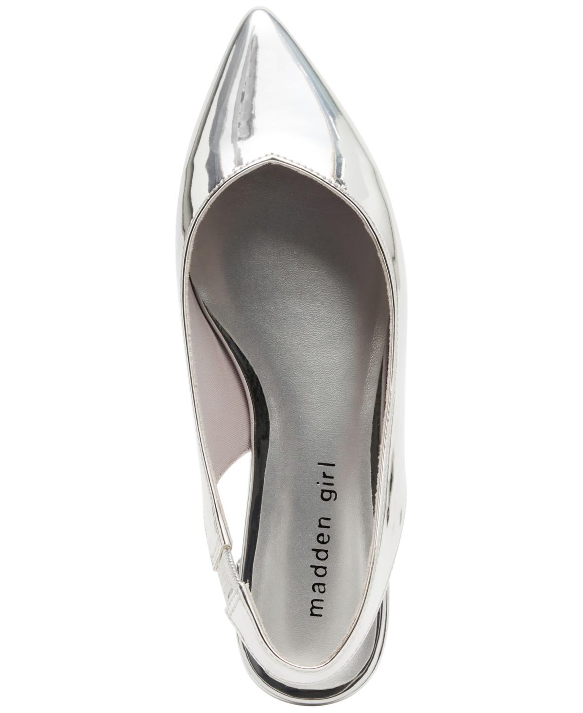 Madden Girl Deviin Pointed toe Slingback Flats in White Lyst