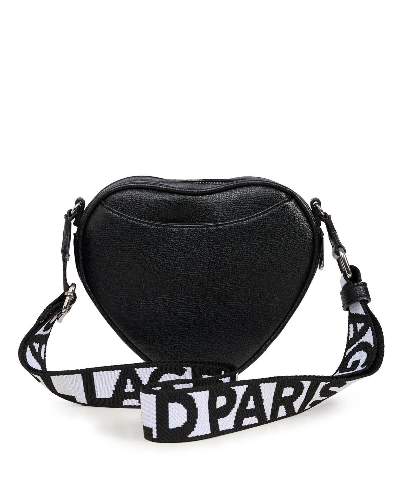 Karl Lagerfeld Mini Heart Shaped Crossbody Bag in Black