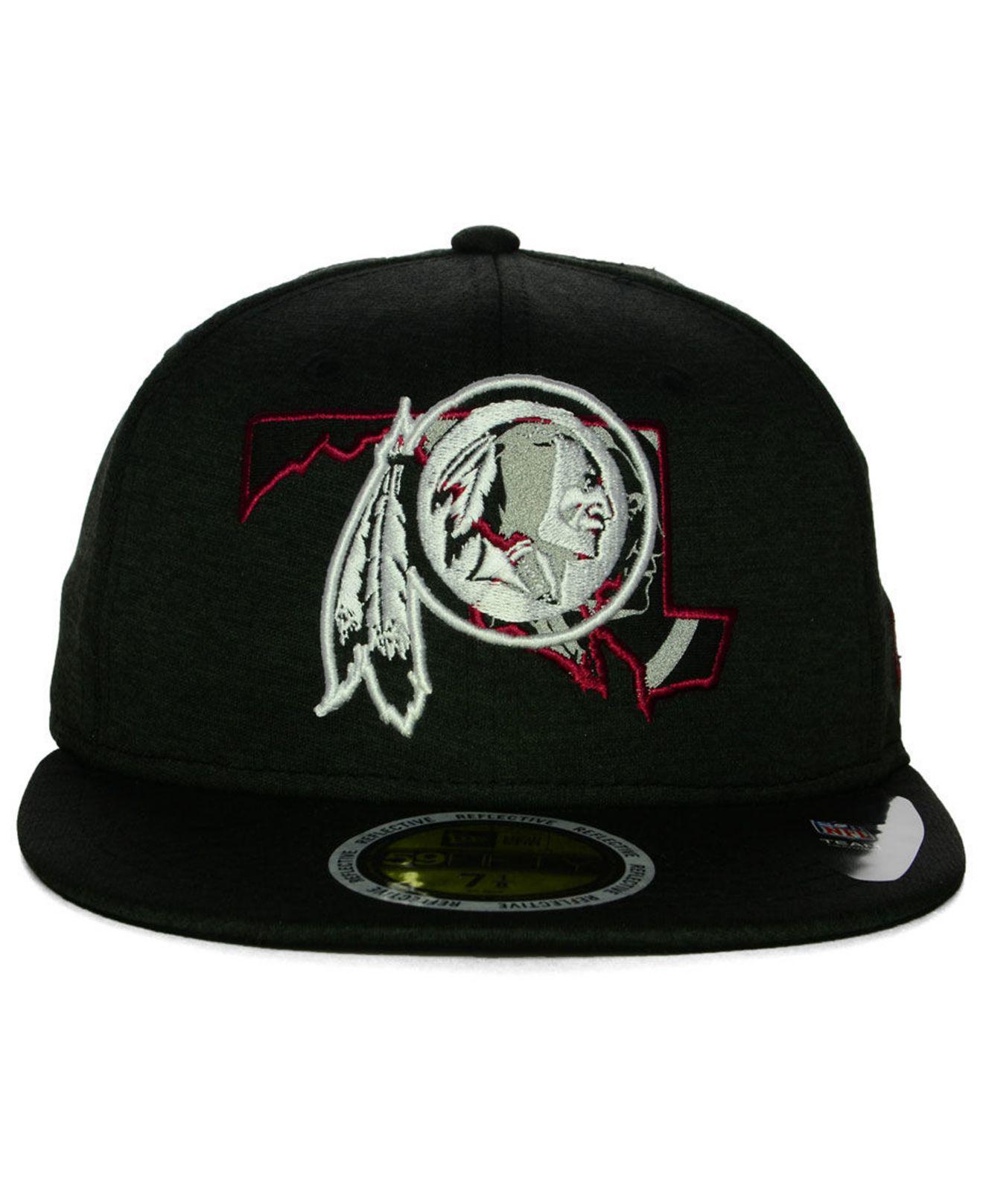 KTZ Washington Redskins State Flag Reflective 59fifty Fitted Cap in Black  for Men