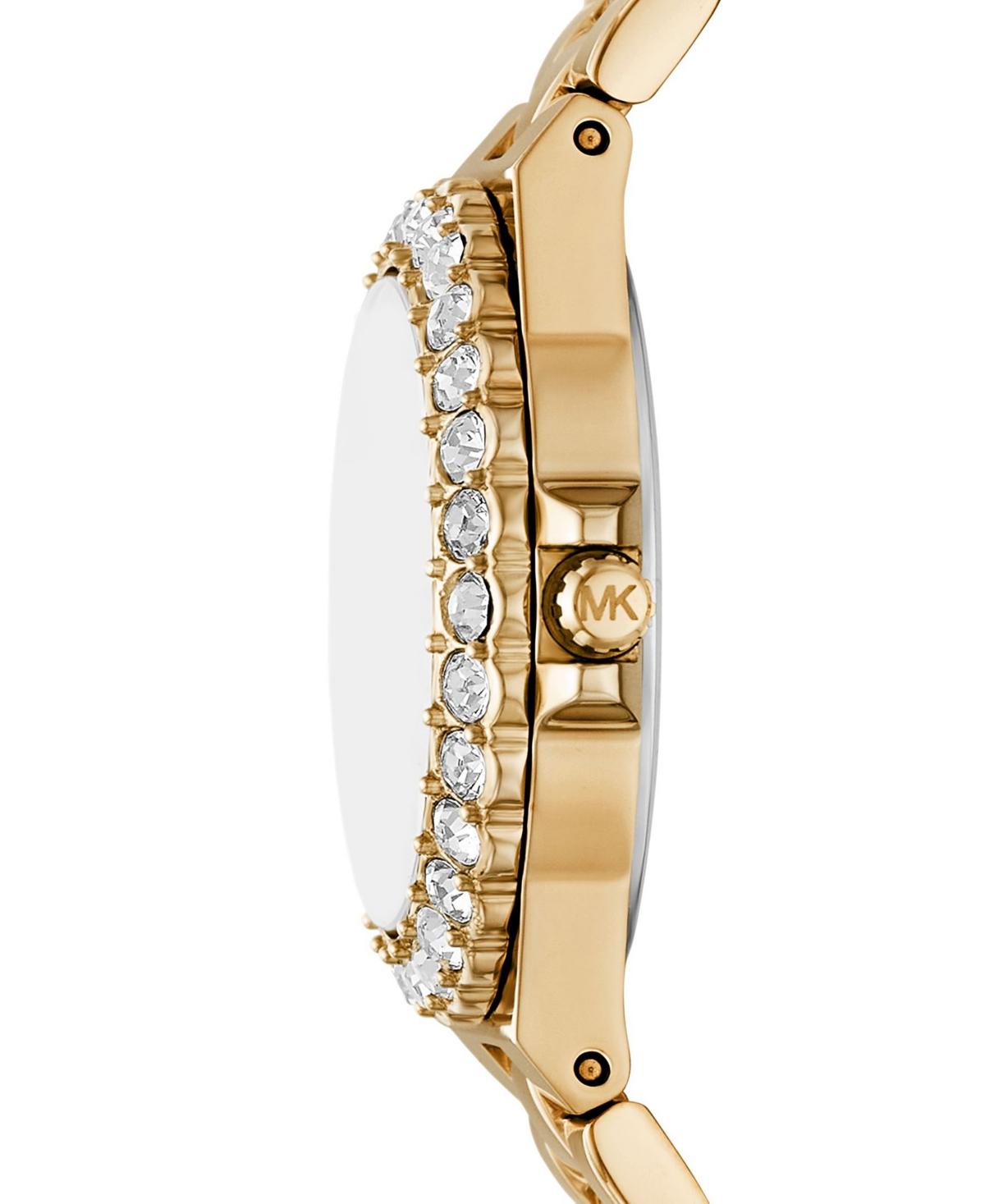 Michael Kors Mini Lennox Pavé Gold-tone Watch in Metallic | Lyst