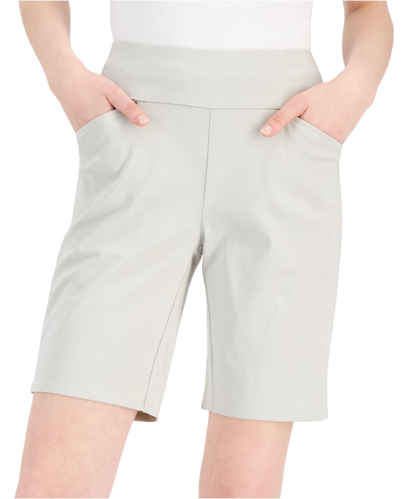 INC International Concepts Mid Rise Pull-on Bermuda Shorts, Created For  Macy's in White | Lyst