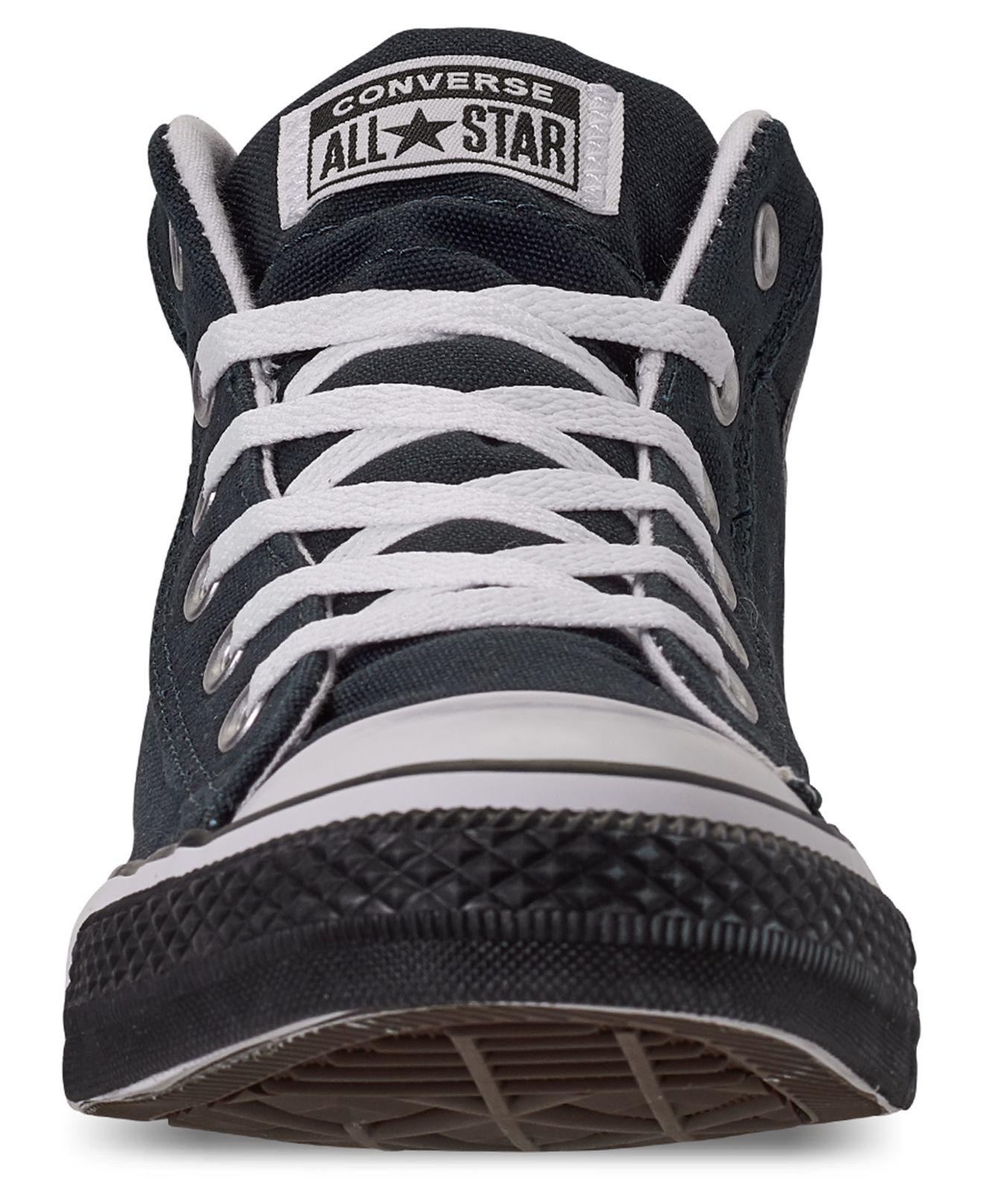 Converse Rubber Chuck Taylor Street Mid Black Toe Casual Sneakers From  Finish Line for Men | Lyst