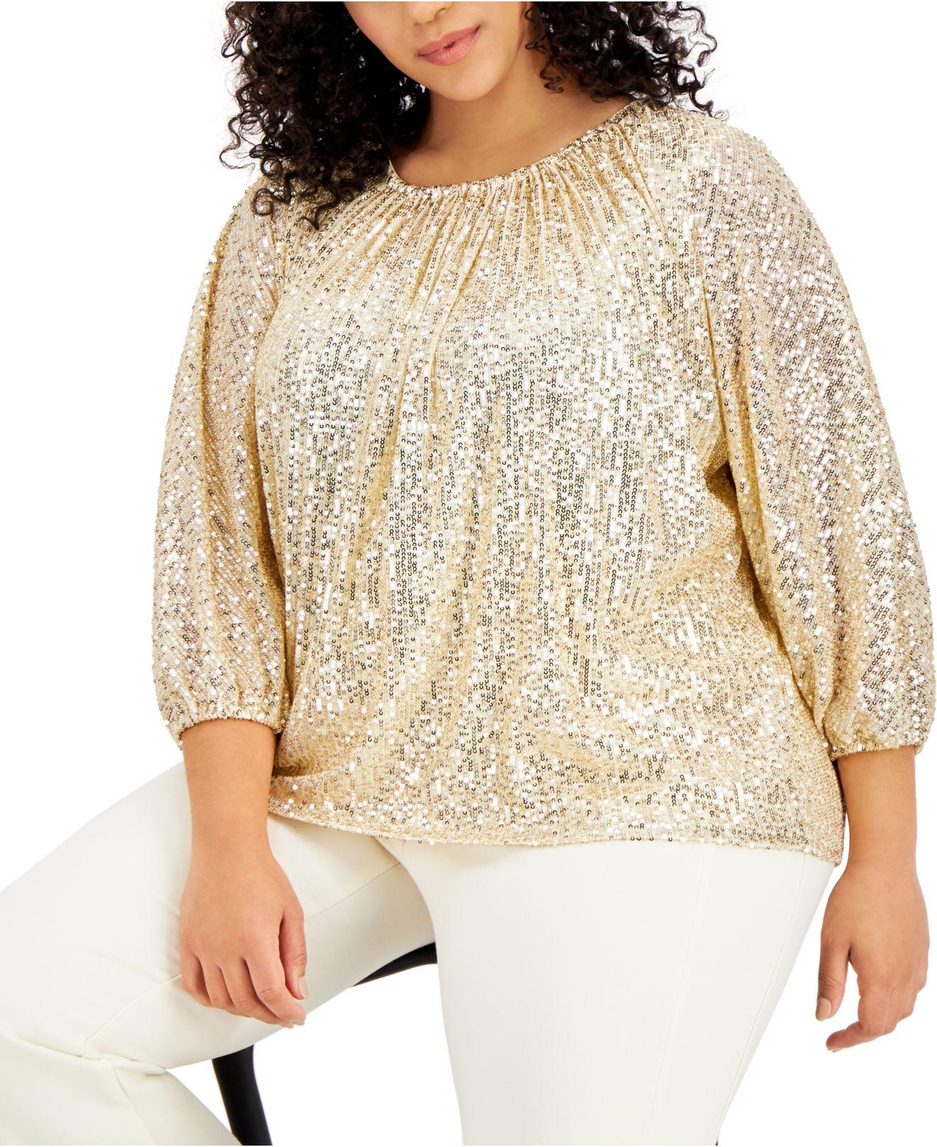 Alfani sequin top Clearance