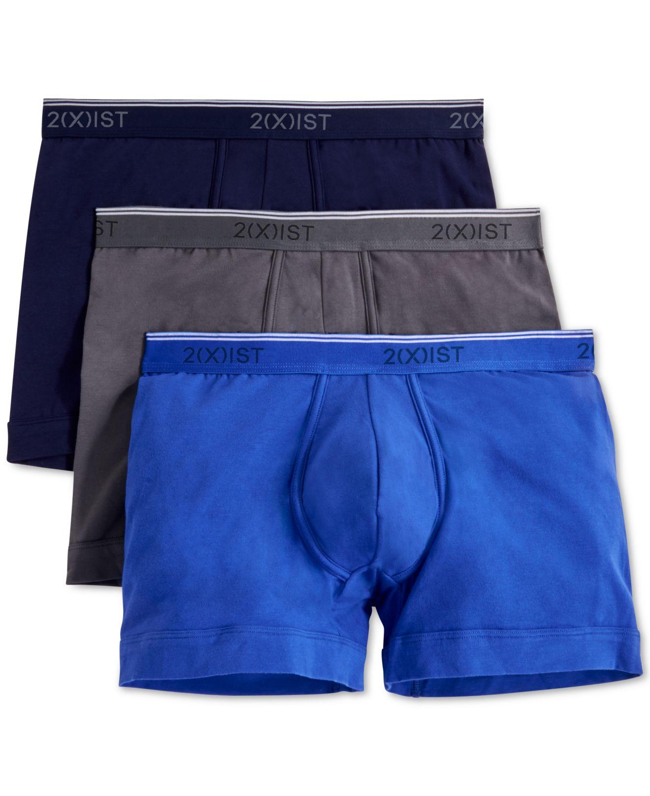 2xist Cotton Stretch Boxer Briefs 3pack in Blue for Men Lyst