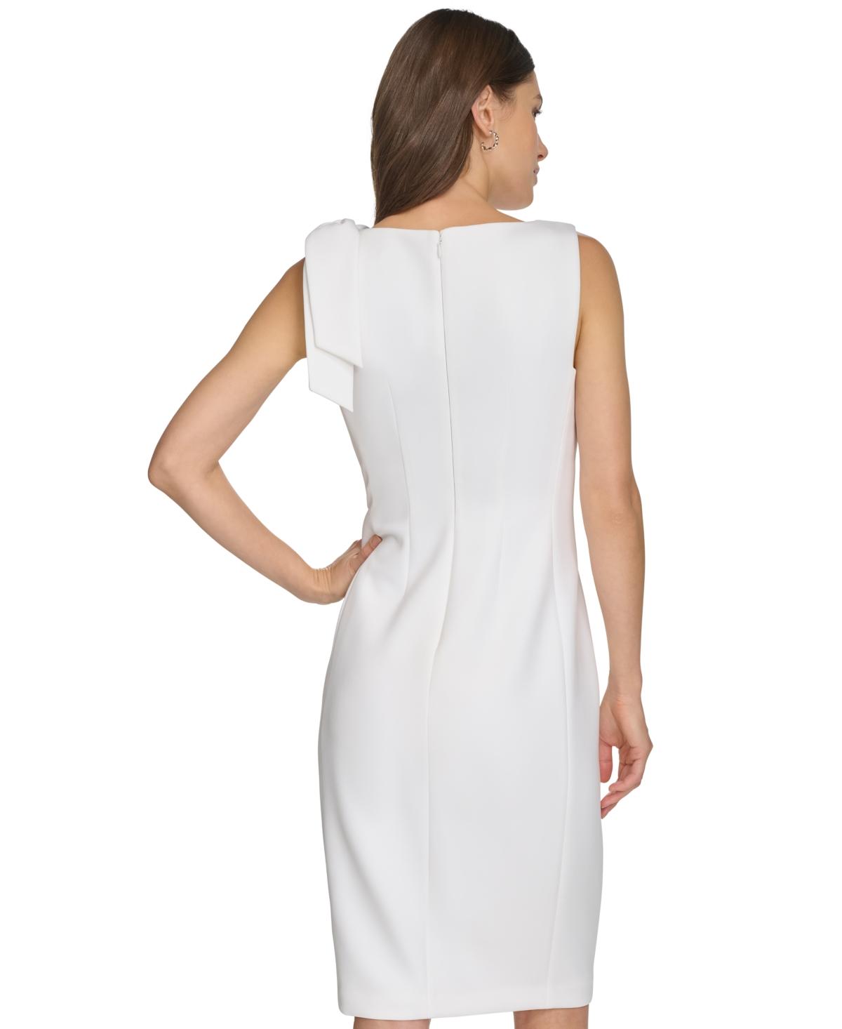 calvin klein white off the shoulder dress Wedding Dress Calvin Klein Off The Shoulder White Dress Off The Shoulder Pleated Bodice A-Line