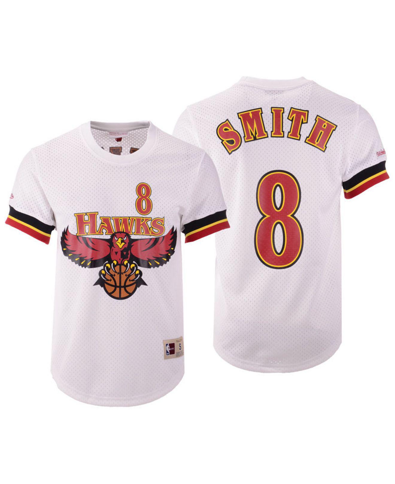 Mitchell & Ness Synthetic Steve Smith Atlanta Hawks Name And Number Mesh Crewneck Jersey in ...