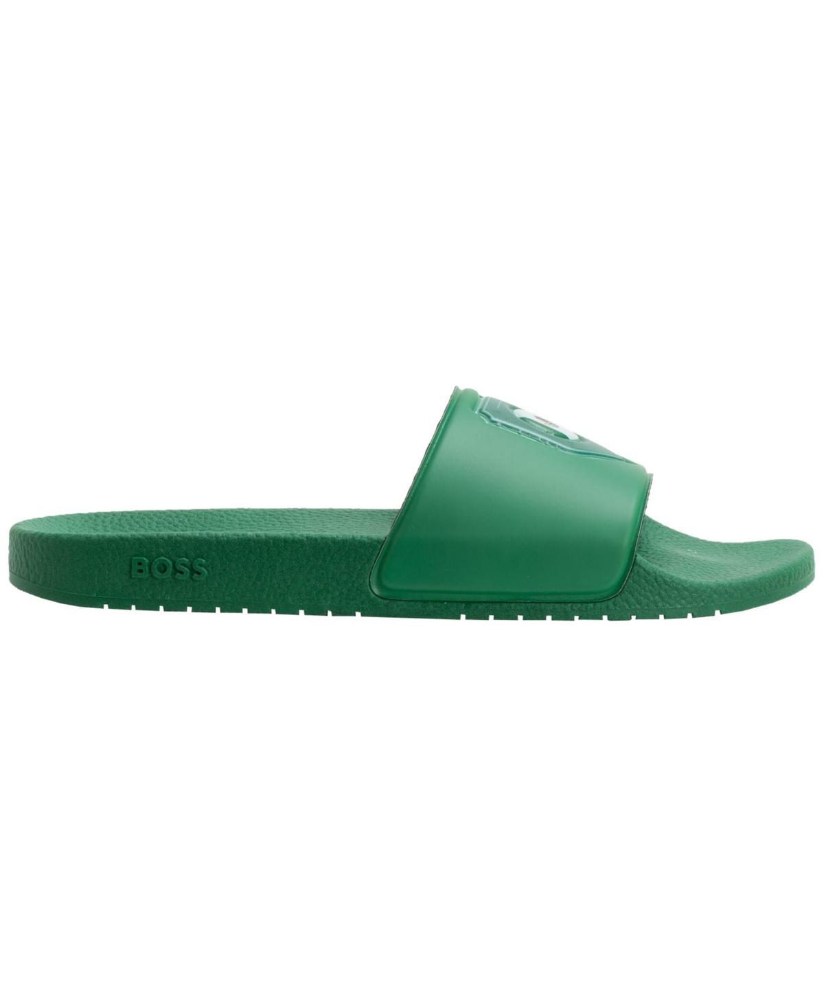 BOSS Boss Surfley Logo Moulded Sandals in Grey for Men | UK
