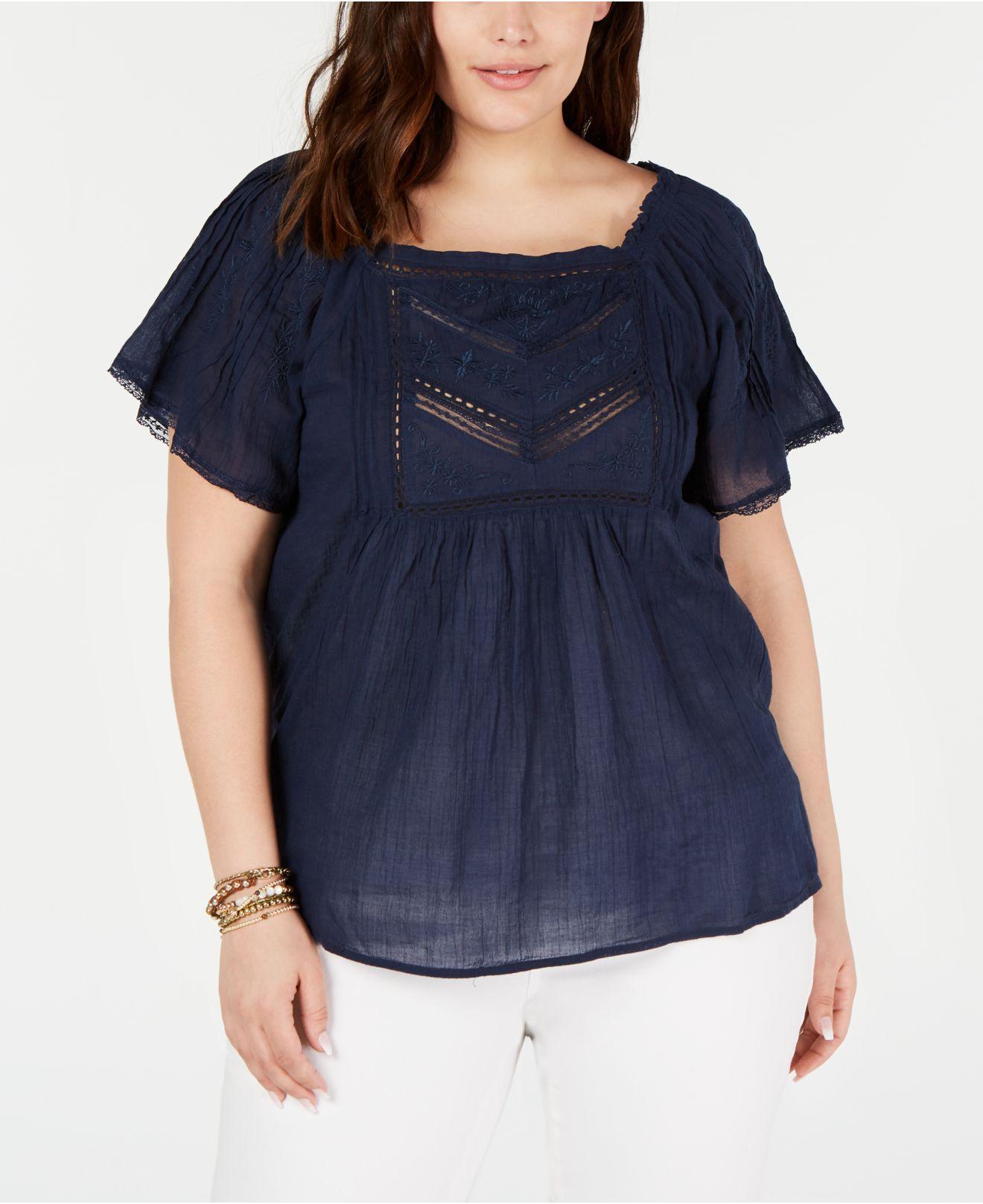plus size flutter top