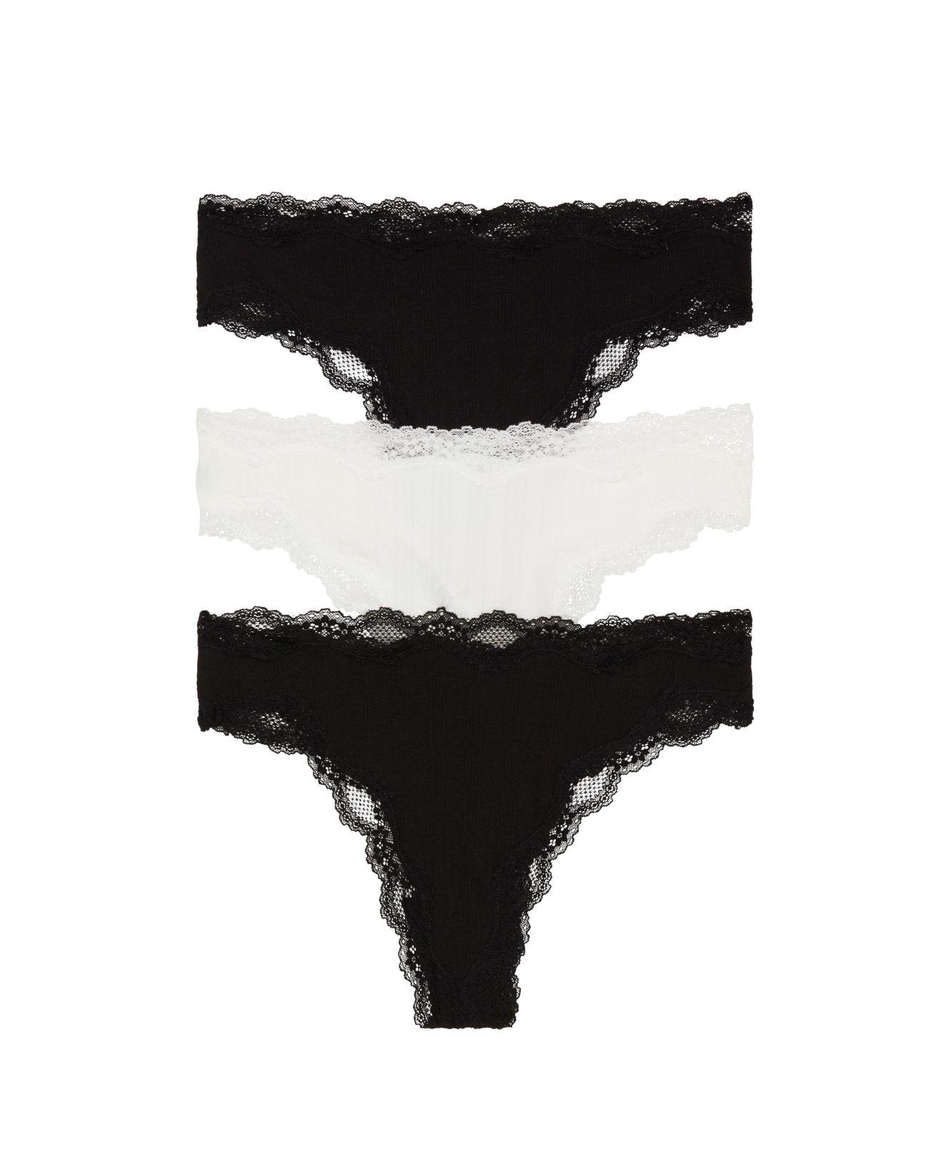 Honeydew Intimates Lorelai Hicut Thong Underwear Set, 3 Pieces in