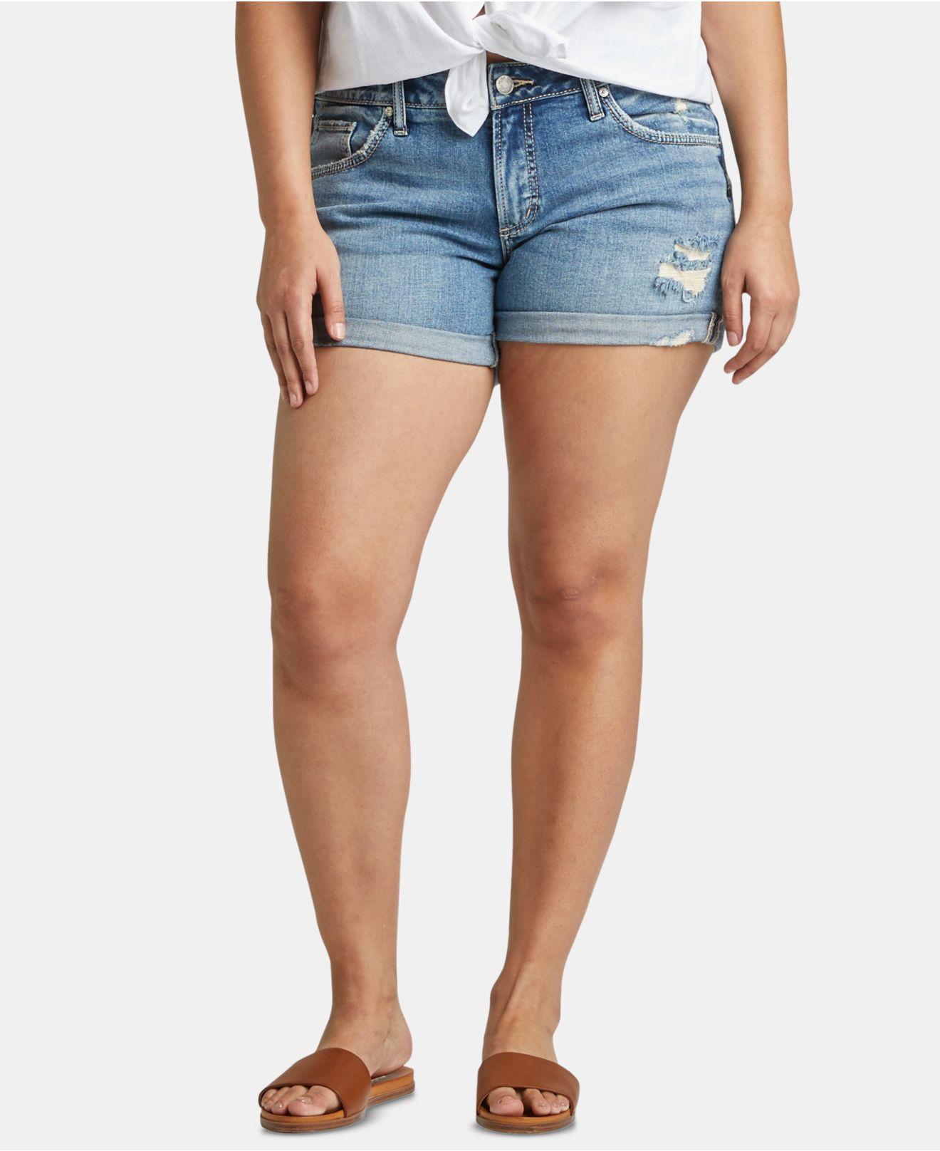 silver jeans boyfriend shorts