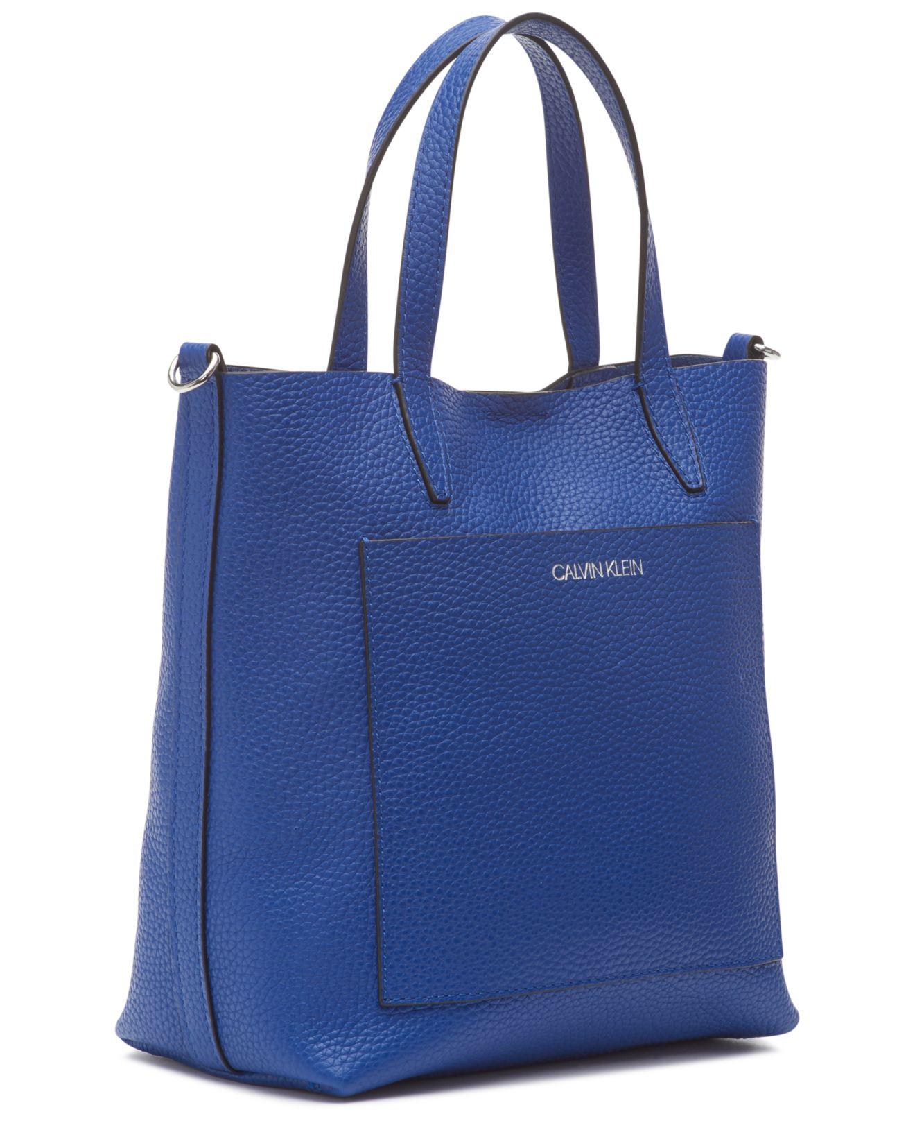 calvin klein leather larissa tote