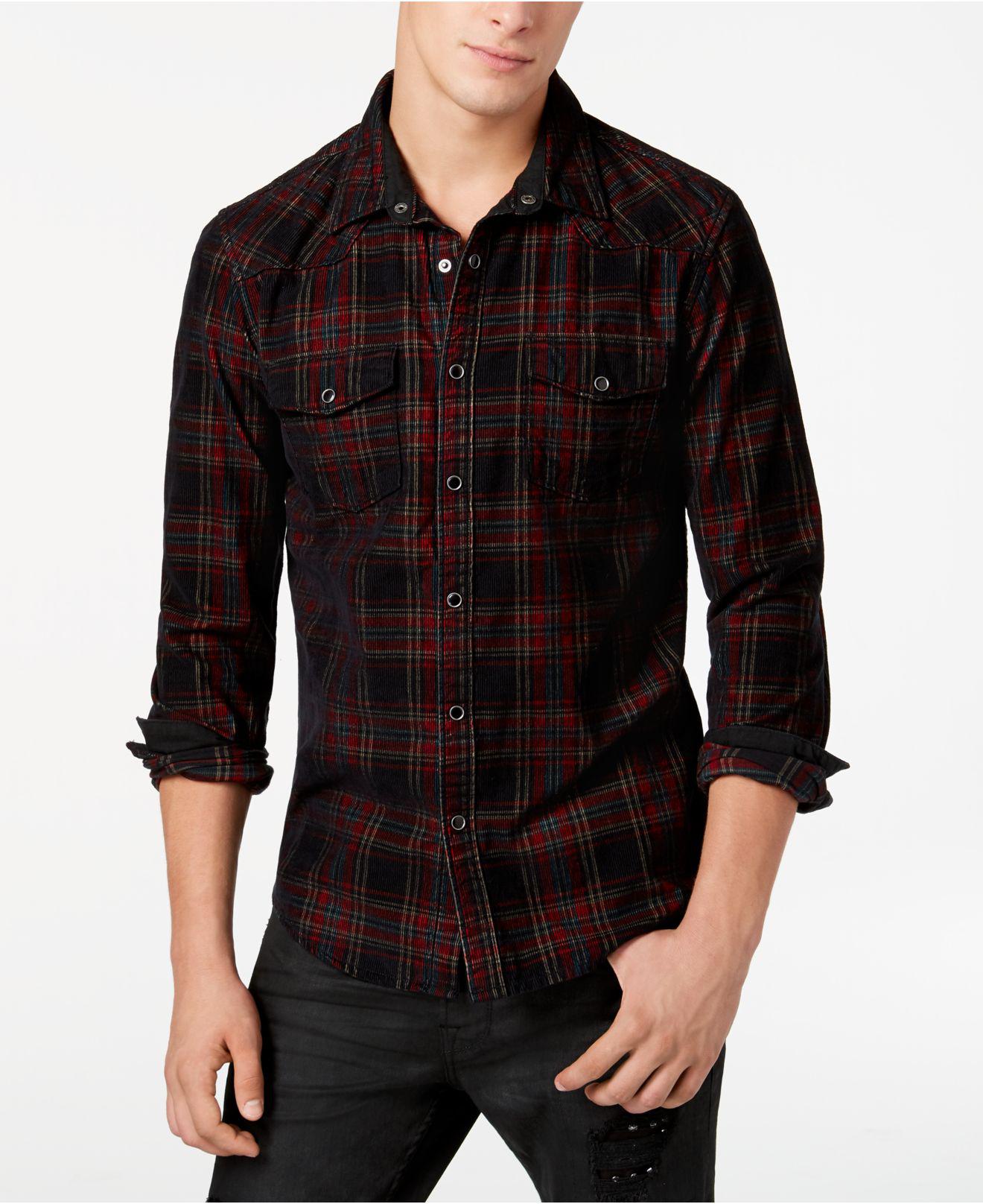 guess checkered shirt