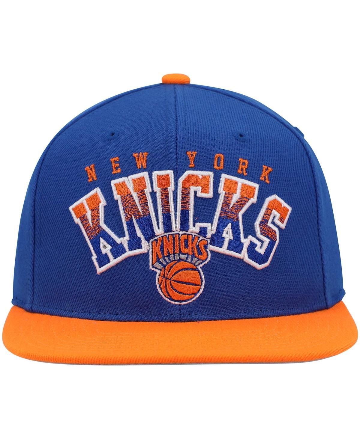 Men's Mitchell & Ness Orange/Blue New York Knicks Hardwood