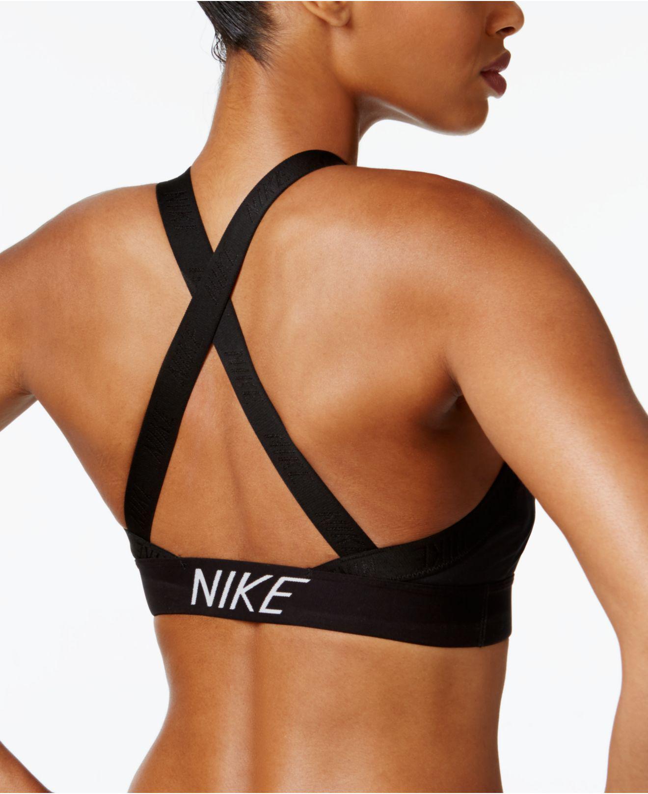 Nike Pro Cross-back Low-impact Sports Bra in Black | Lyst