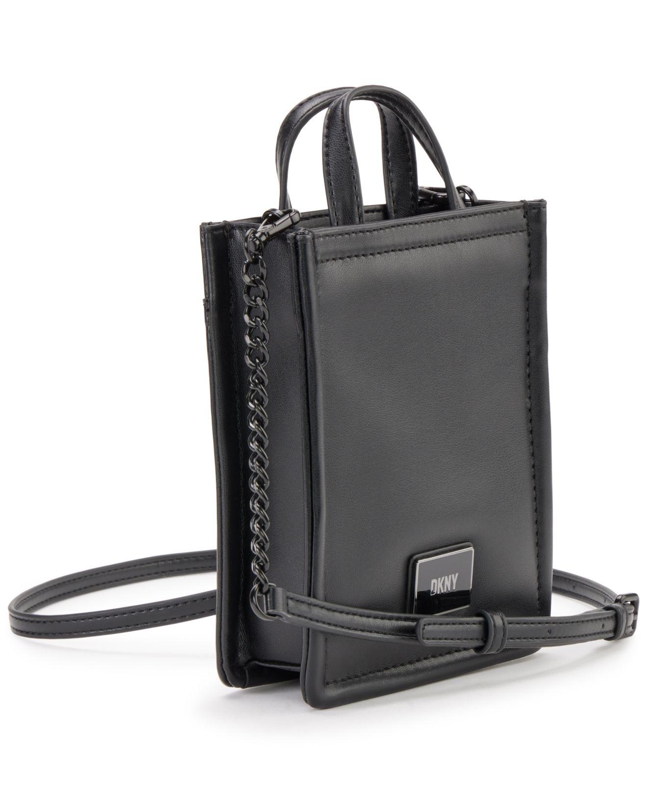 Dkny Magnolia Mini Crossbody Bag With Chain Detail Strap Black