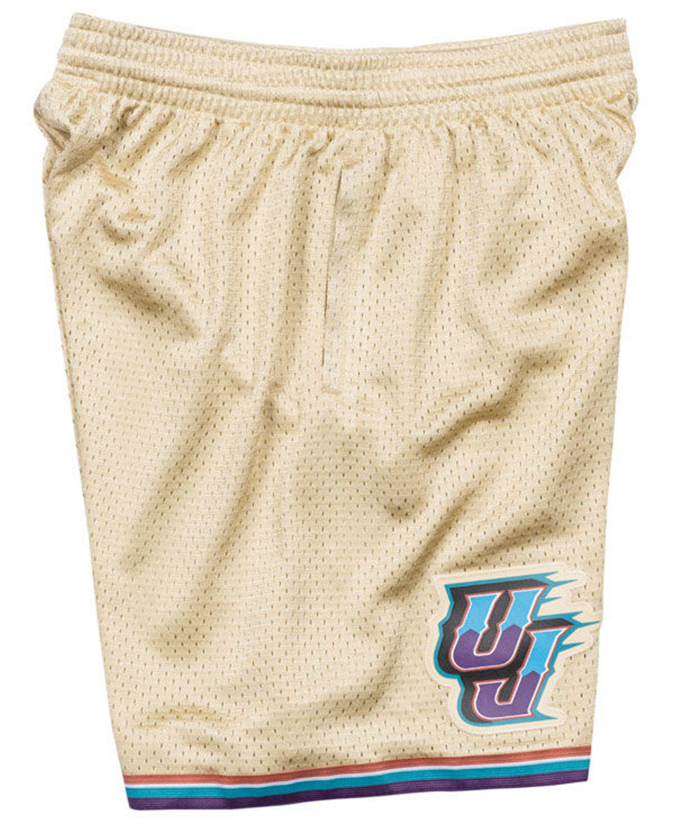 Mitchell Ness Utah Jazz Gold Collection Swingman Shorts In Gold Purple Metallic For Men Lyst