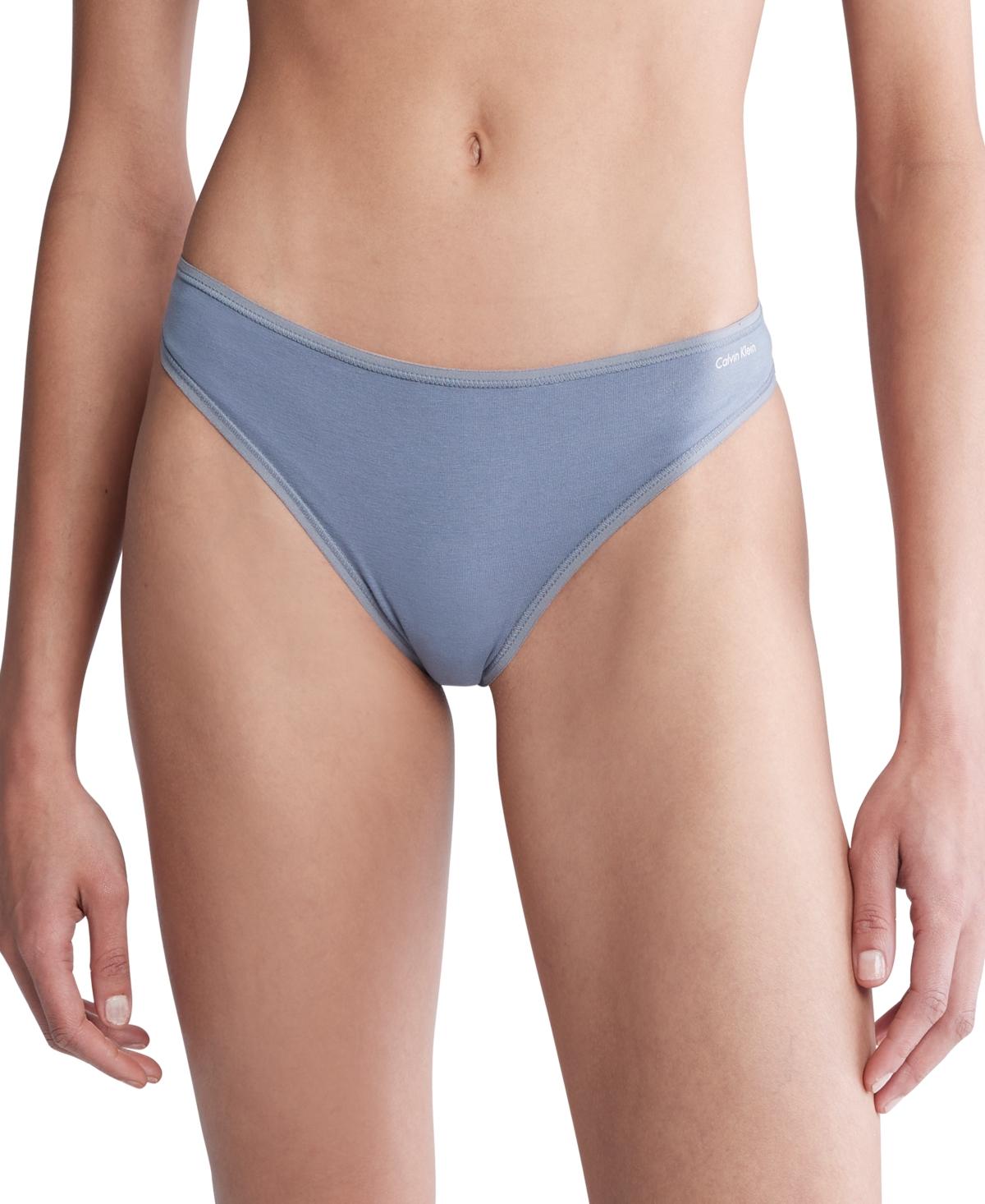 Calvin Klein Cotton Form Thong Underwear Qd3643 in Blue