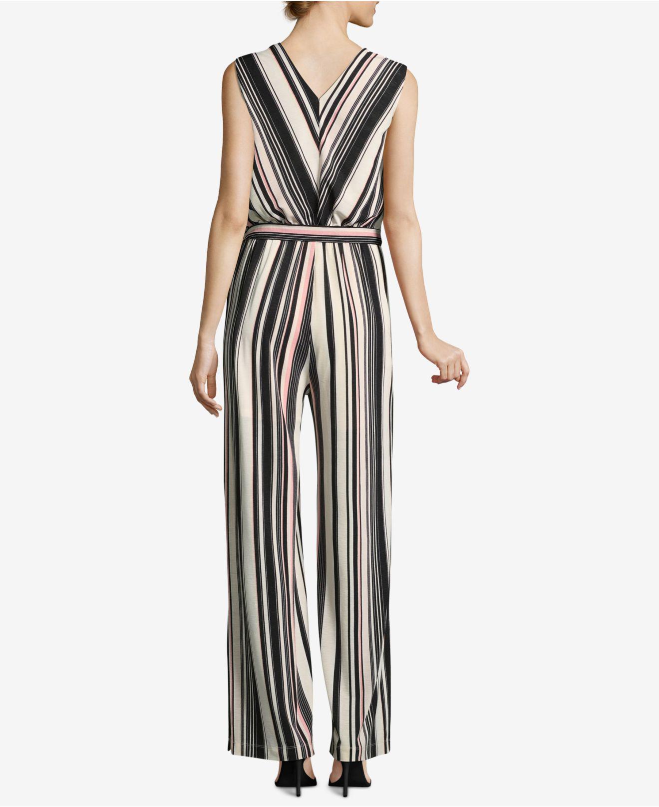 eci striped jumpsuit