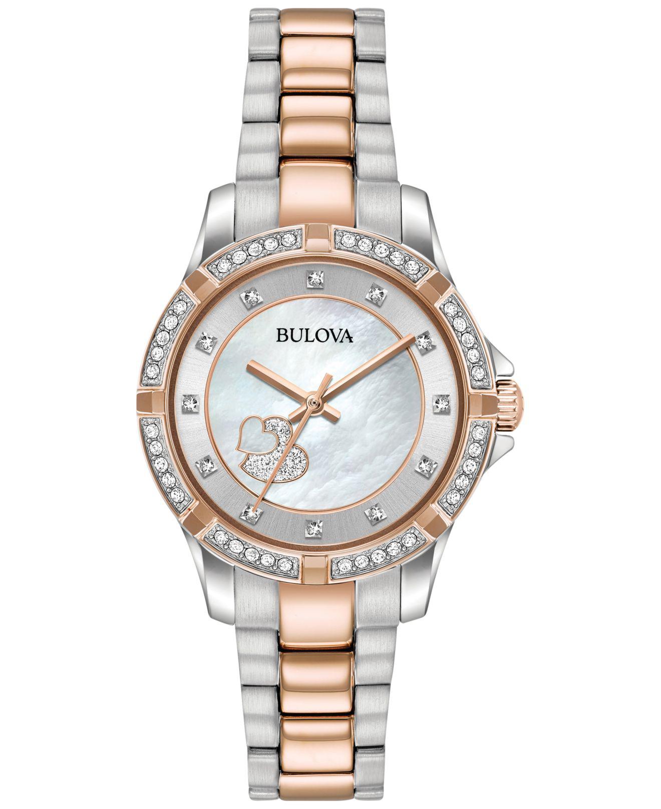 Bulova Women's Twotone Stainless Steel Bracelet Watch 30mm 98l233 in