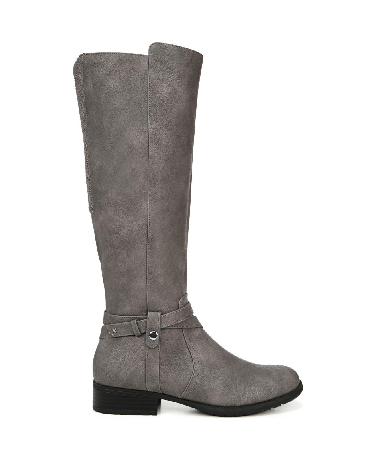 grey wide width boots