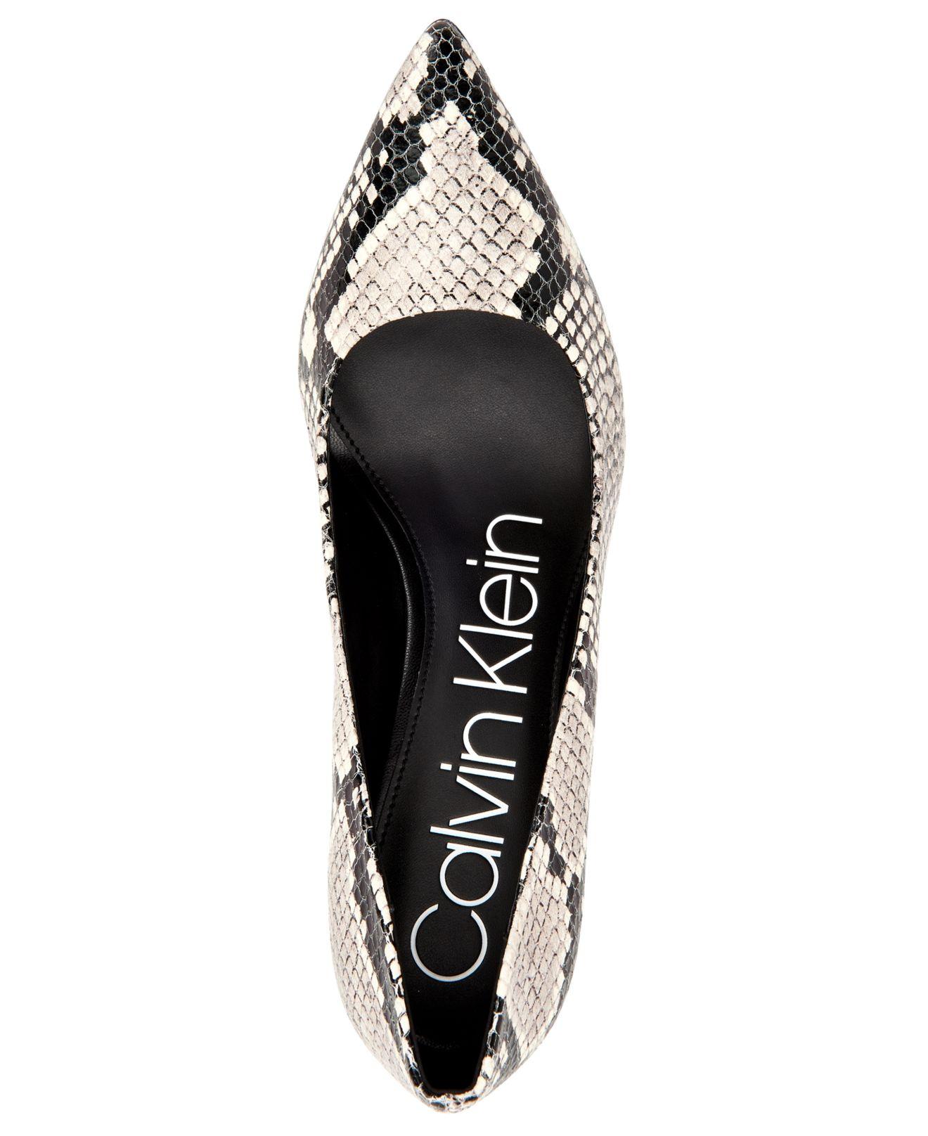 Calvin Klein Gayle Snakeskin-print Stiletto Pumps | Lyst