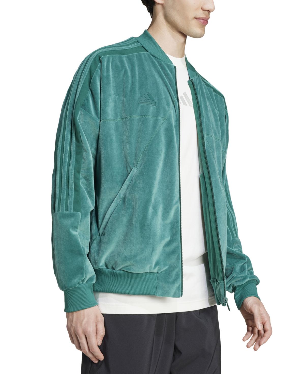 ★米国発*adidas*Sportswear M TIRO ベロアハーフZIP/GREEN★ adidas Men's Sportswear House of Tiro Velour Half-Zip Track