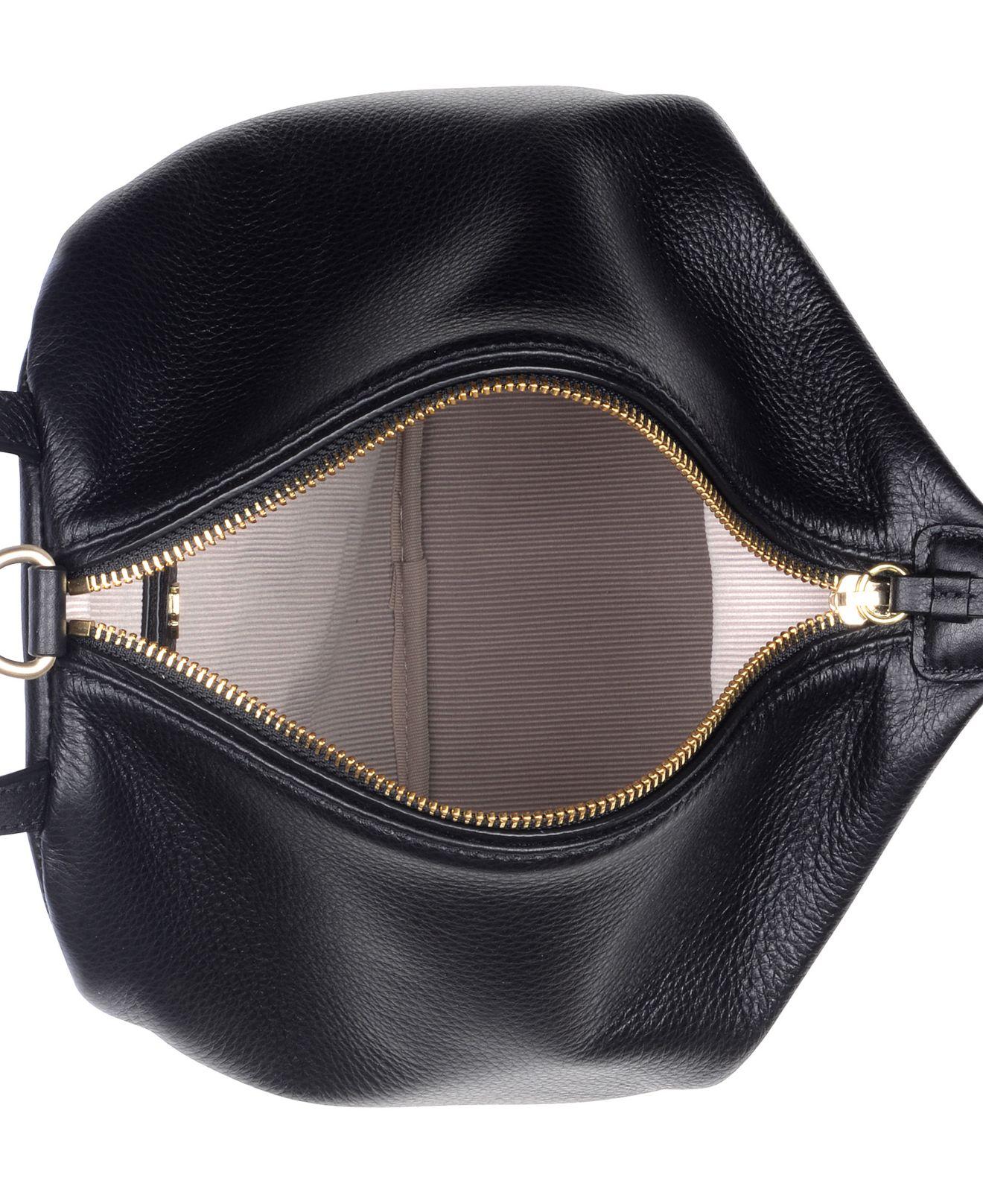 Radley Zip Top Leather Backpack in Black/Gold (Black) - Lyst
