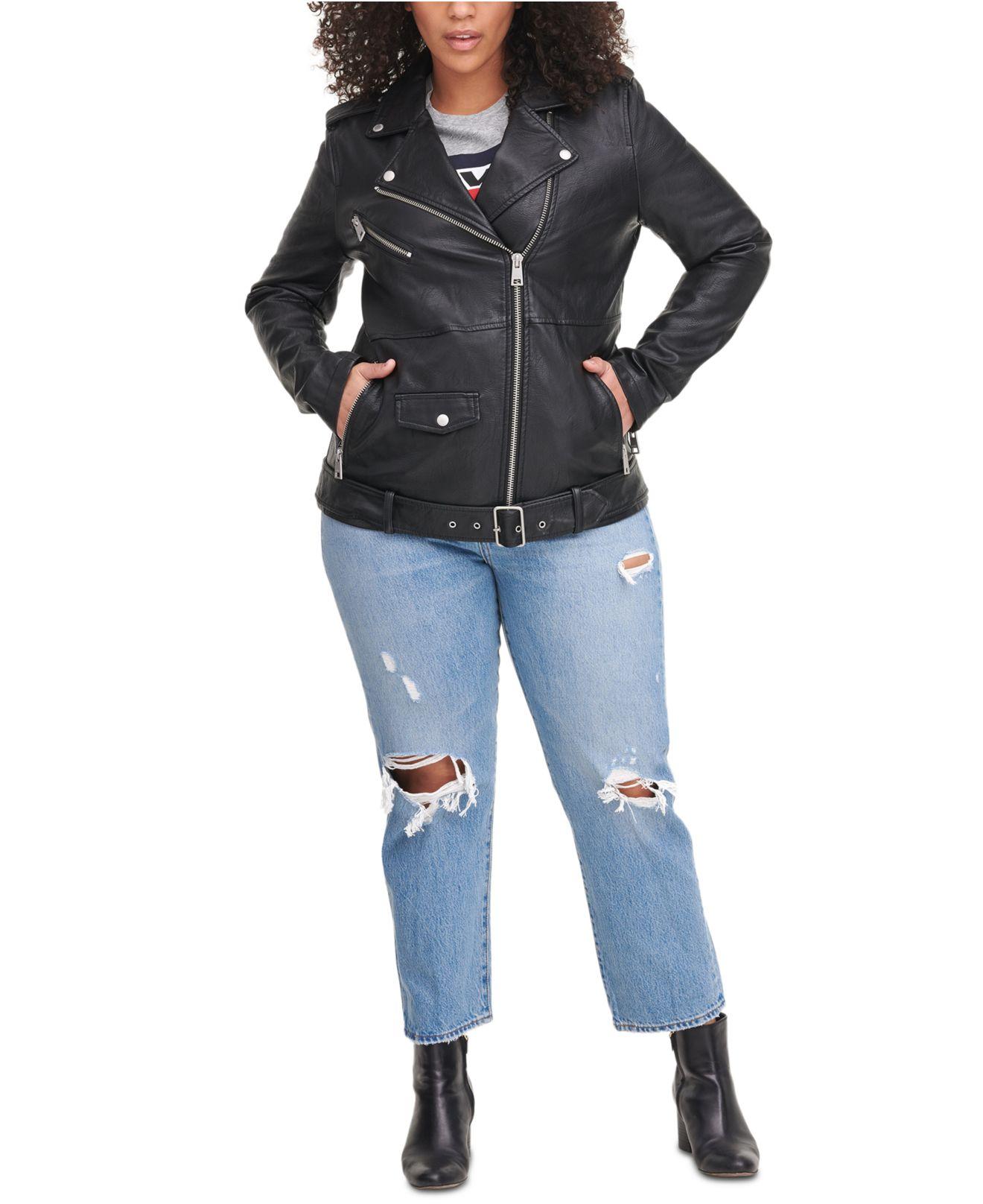 levi's oversized leather jacket
