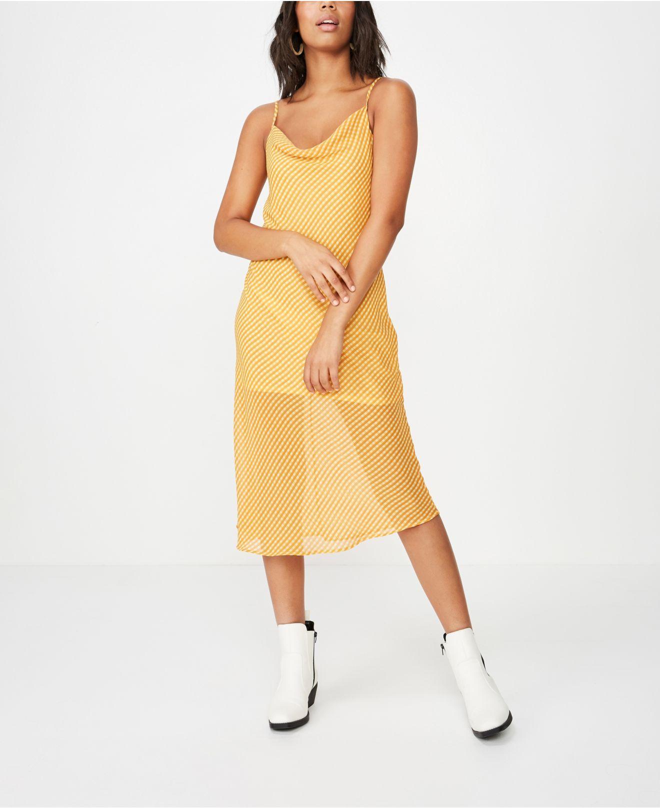 yellow dress cotton on